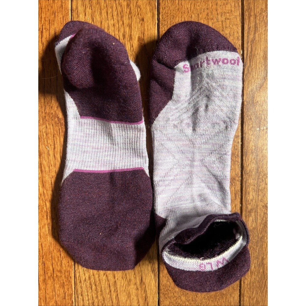Smartwool Womens Run Targeted Cushion Low Ankle Purple Wool Blend Advanced Sz L - Picture 3 of 12
